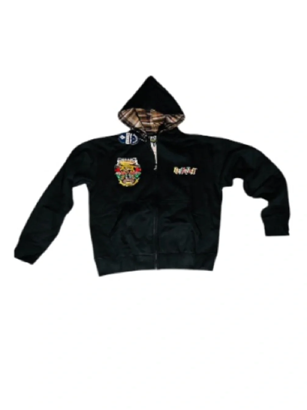 Ruff n Tuff NWT Black Zip-Up Hoodie Jacket with Hood Lining